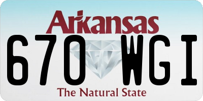 AR license plate 670WGI