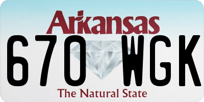 AR license plate 670WGK