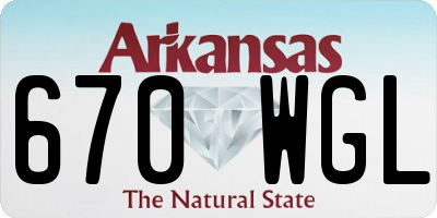 AR license plate 670WGL
