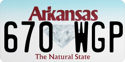 AR license plate 670WGP