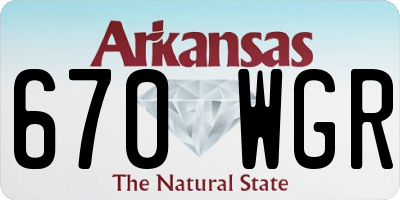 AR license plate 670WGR