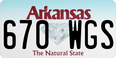 AR license plate 670WGS