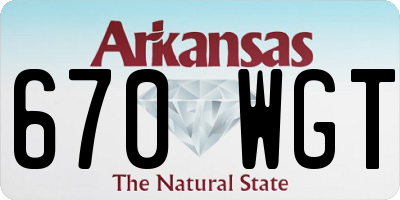 AR license plate 670WGT