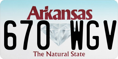AR license plate 670WGV