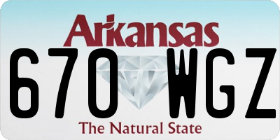 AR license plate 670WGZ
