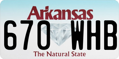 AR license plate 670WHB