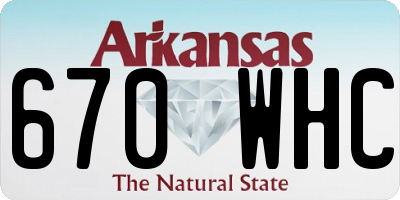 AR license plate 670WHC