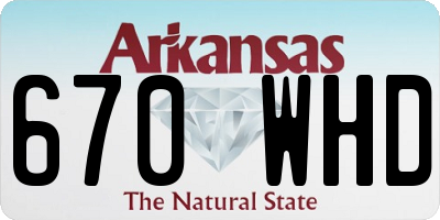 AR license plate 670WHD
