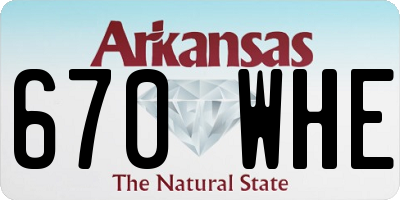 AR license plate 670WHE