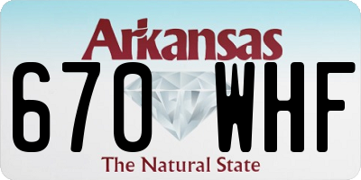 AR license plate 670WHF