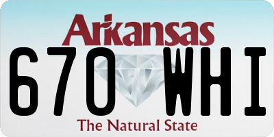 AR license plate 670WHI