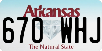 AR license plate 670WHJ