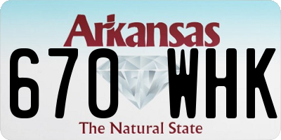 AR license plate 670WHK