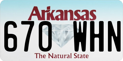 AR license plate 670WHN