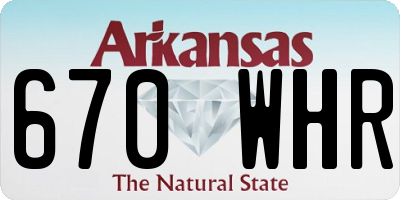 AR license plate 670WHR