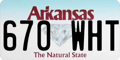 AR license plate 670WHT