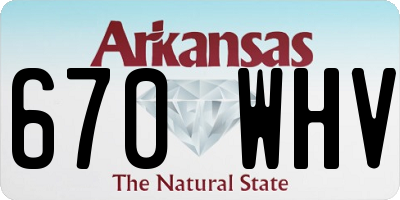 AR license plate 670WHV