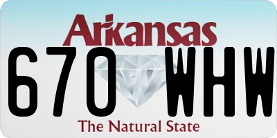 AR license plate 670WHW