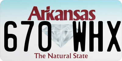 AR license plate 670WHX