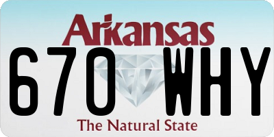 AR license plate 670WHY