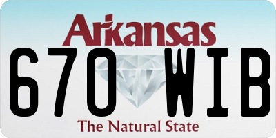 AR license plate 670WIB