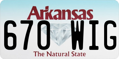 AR license plate 670WIG