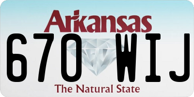 AR license plate 670WIJ
