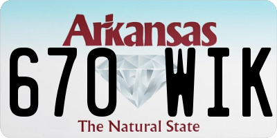 AR license plate 670WIK