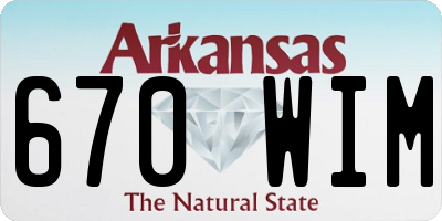 AR license plate 670WIM