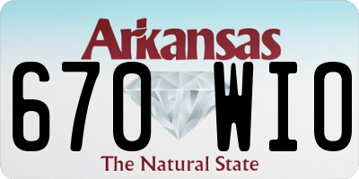 AR license plate 670WIO