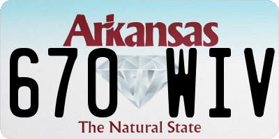 AR license plate 670WIV