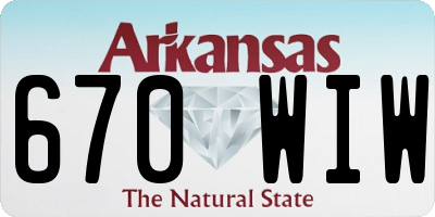AR license plate 670WIW