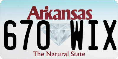 AR license plate 670WIX