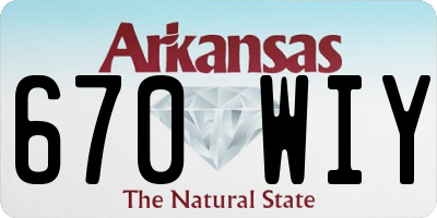 AR license plate 670WIY