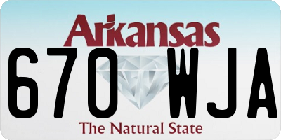 AR license plate 670WJA
