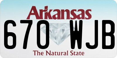 AR license plate 670WJB