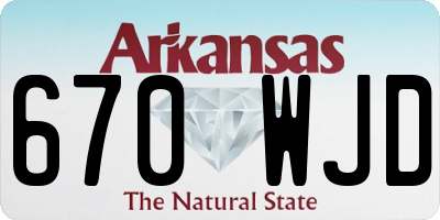 AR license plate 670WJD