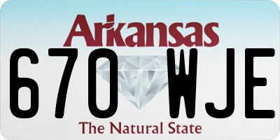 AR license plate 670WJE