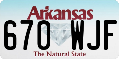 AR license plate 670WJF
