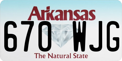 AR license plate 670WJG