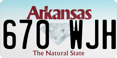 AR license plate 670WJH