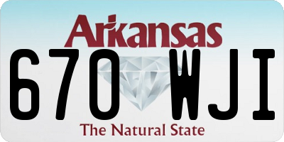 AR license plate 670WJI