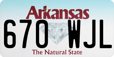 AR license plate 670WJL