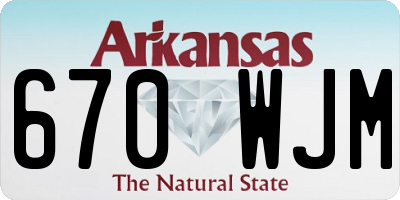 AR license plate 670WJM
