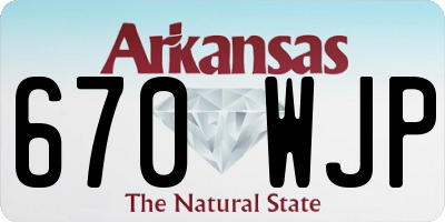 AR license plate 670WJP