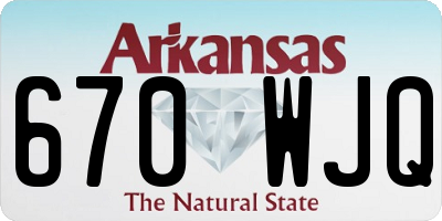 AR license plate 670WJQ