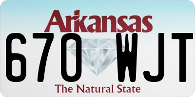 AR license plate 670WJT