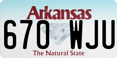 AR license plate 670WJU