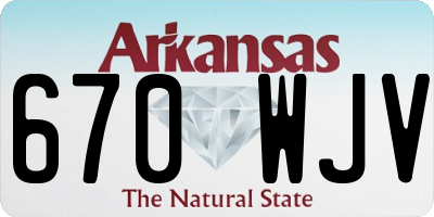 AR license plate 670WJV