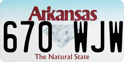 AR license plate 670WJW